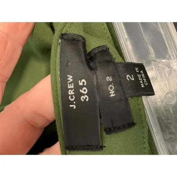 J. Crew Women's Knee Length Pencil Skirt Green Size2 - Picture 3 of 7